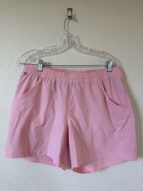 Columbia PFG Pink Shorts Women’s Large Drawstring Waist Outdoor Fishing